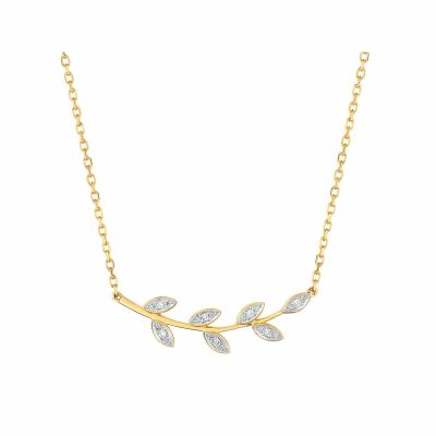 Collier en or jaune et diamants de 0.035ct