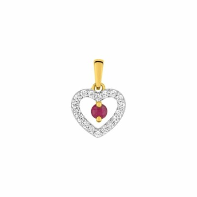 Pendentif Silver Island en or blanc, or jaune et oxydes de zirconium