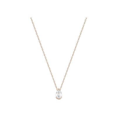 Collier en or rose et oxyde de zirconium, taille 42cm