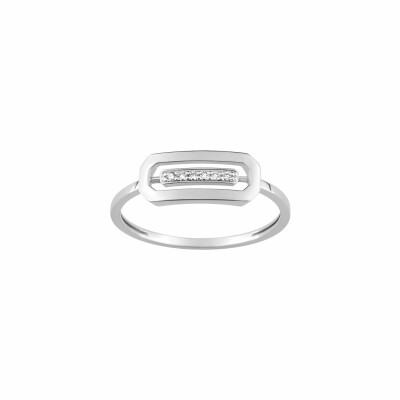 Bague en or blanc et diamant de 0.03ct