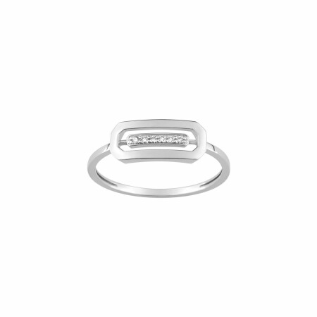 Bague en or blanc et diamant de 0.03ct