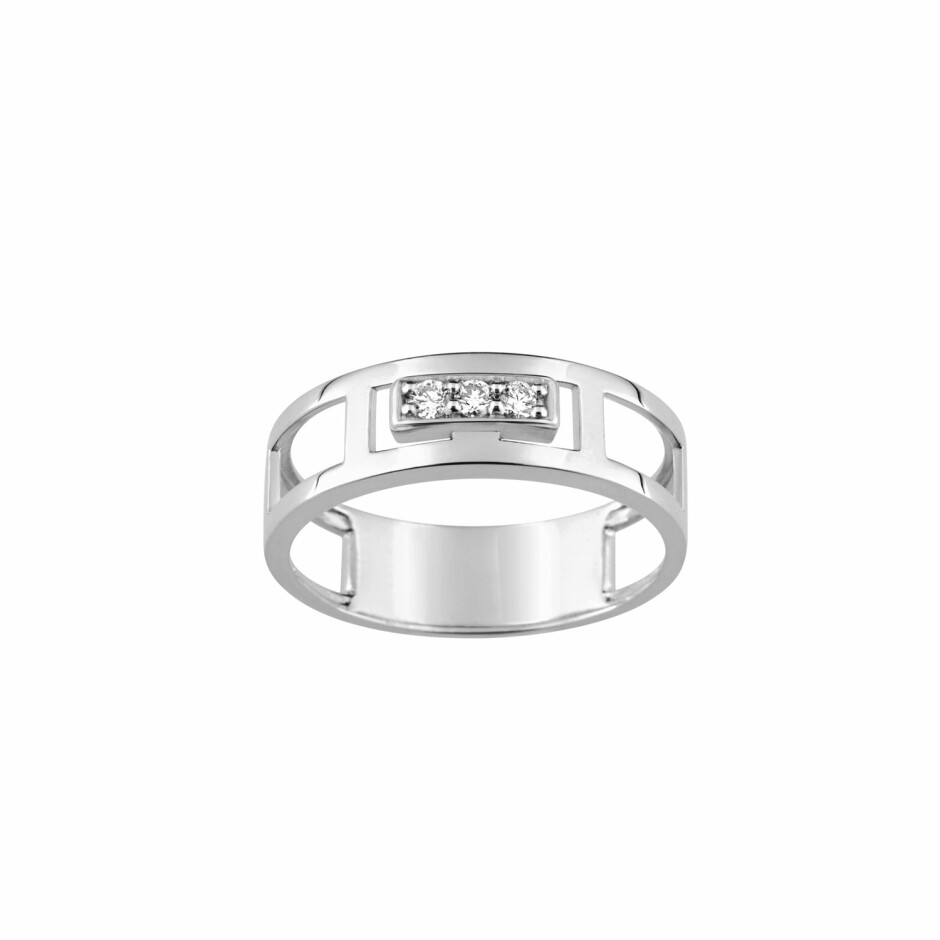 Bague en or blanc et diamants de 0.08ct