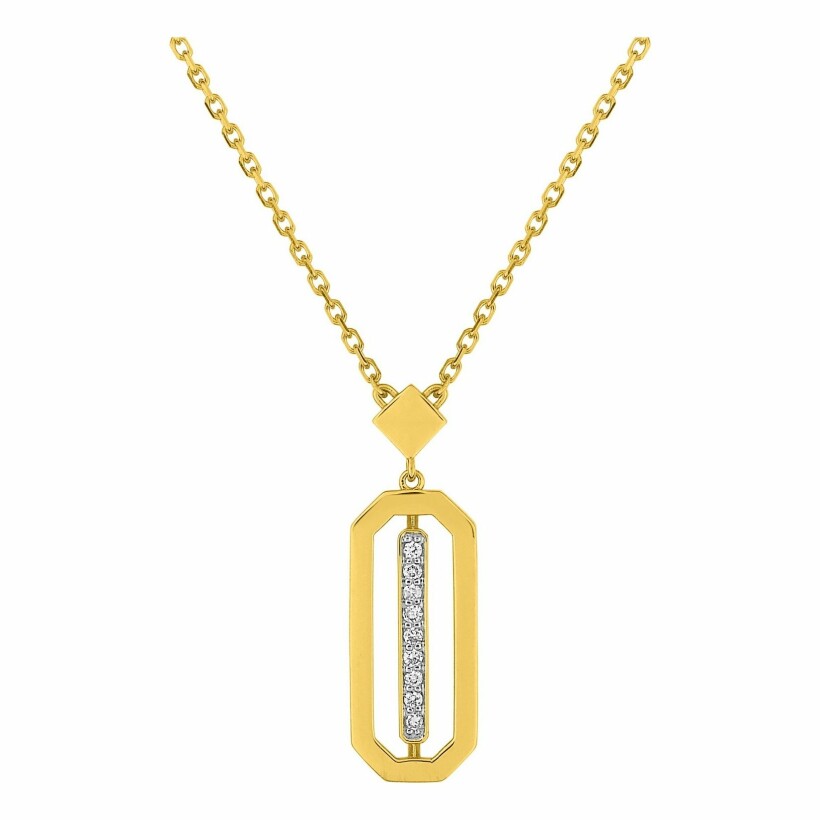 Collier en or jaune et diamants de 0.045ct