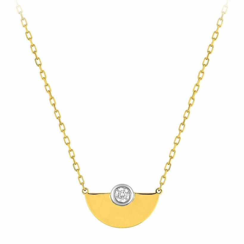 Collier en or jaune et diamant de 0.01ct