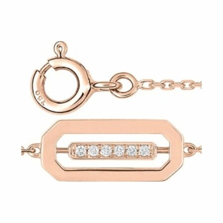 Bracelet en or rose et diamants de 0.03ct