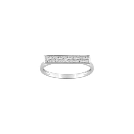 Bague en or blanc et diamant, 0.05ct