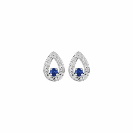 Boucles d'oreilles Silver Island en or blanc et saphirs