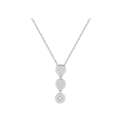 Collier en or blanc et diamant 0.08ct