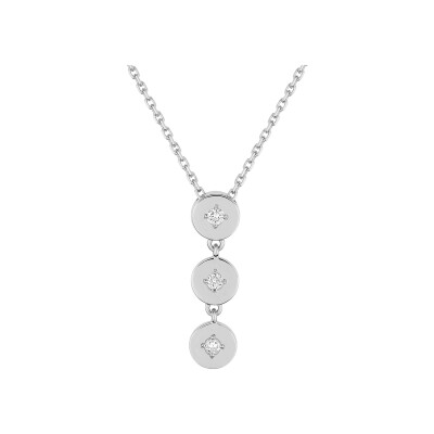 Collier en or blanc et diamant 0.08ct