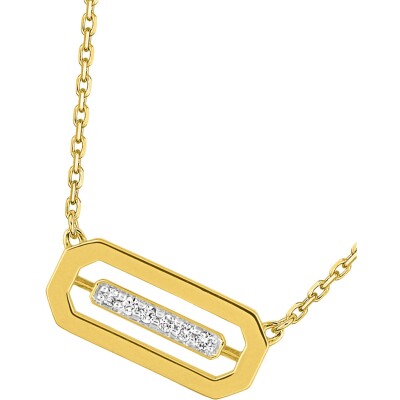 Collier en or jaune et diamant 0.03ct