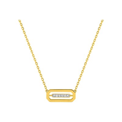 Collier en or jaune et diamant 0.03ct