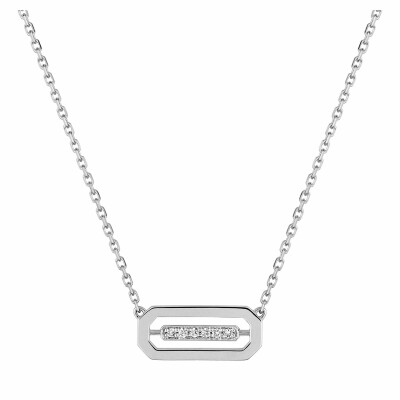 Collier en or blanc et diamants de 0.03ct