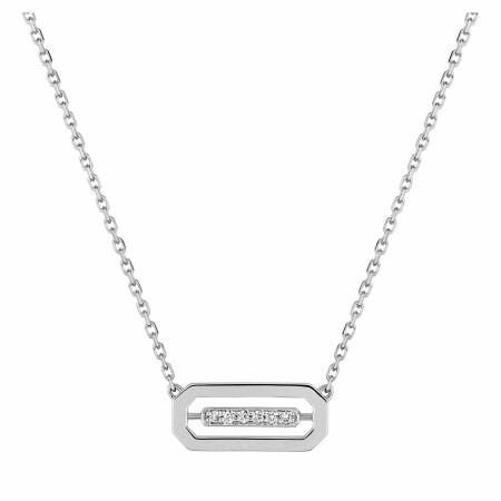 Collier en or blanc et diamants de 0.03ct