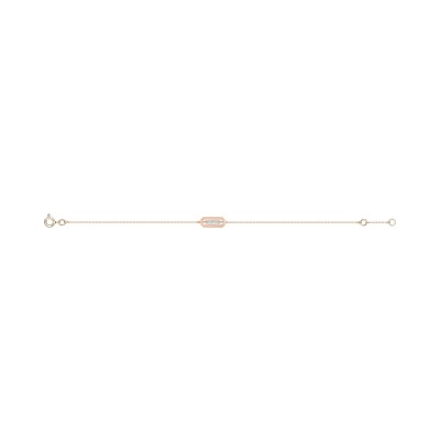 Bracelet en or rose et diamant 0.03ct 