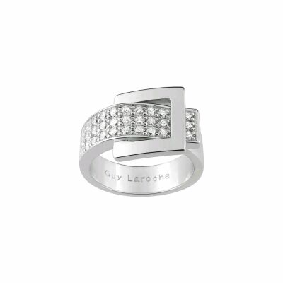Bague Guy Laroche en argent et oxydes de zirconium