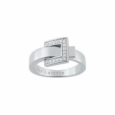 Bague Guy Laroche en argent et oxydes de zirconium