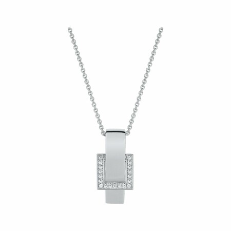 Collier Guy Laroche en argent rhodié et oxydes de zirconium