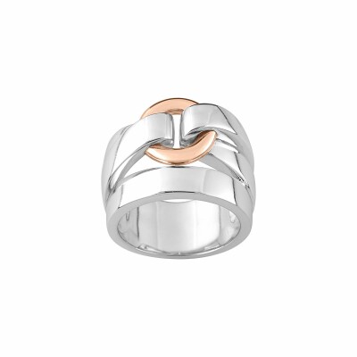 Bague Silver Island en argent et plaqué or rose