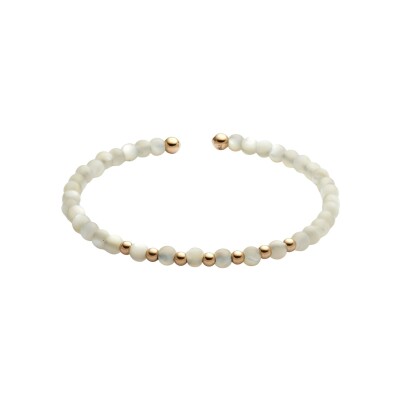 Bracelet Doux Ame de Titane en or rose, perle et nacre