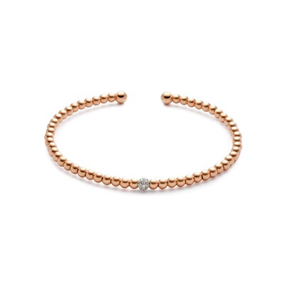 Bracelet Jaibor Titanium Soul en or rose, titane et diamant