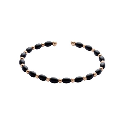 Bracelet Doux Ame de Titane en or rose, perle et onyx