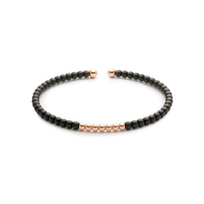 Bracelet Jaibor Titanium Soul en or rose et titane et céramique