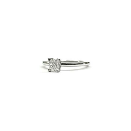 Solitaire Isabelle Barrier en or blanc et diamant de 0.31ct, taille 52