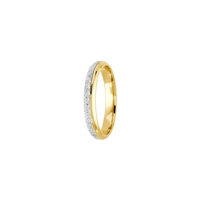 Alliance Les Essentielles Sacha en platine et or jaune, largeur 3mm