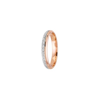 Alliance Les Essentielles Sacha en platine et or rose, largeur 3mm