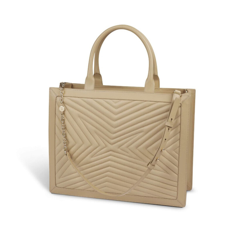 Sac cabas Mauboussin Une Femme dans la Ville, beige GM