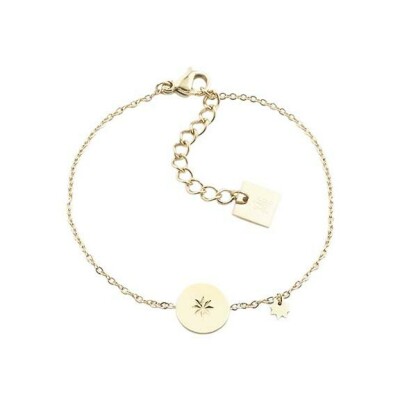 Chaîne de cheville Zag El paso en acier doré