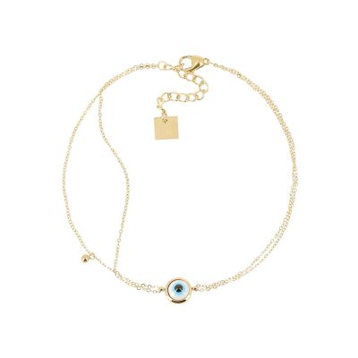 Chaîne de cheville Zag Nazareth en acier doré