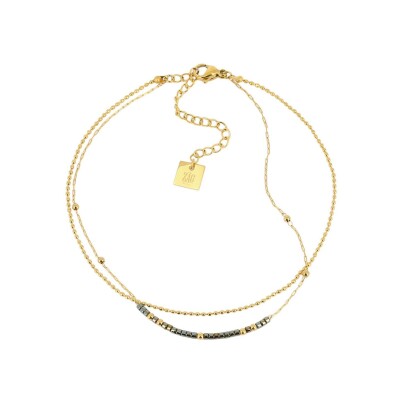 Chaîne de cheville Zag Alana en acier doré