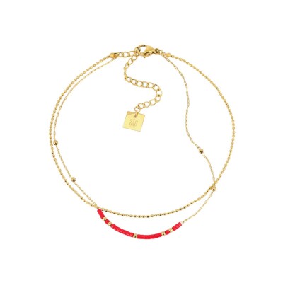 Chaîne de cheville Zag Alana en acier doré