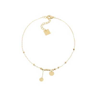 Chaîne de cheville Zag Sinami en acier doré