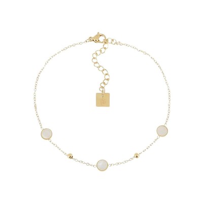 Chaîne de cheville Zag Kalina en acier doré