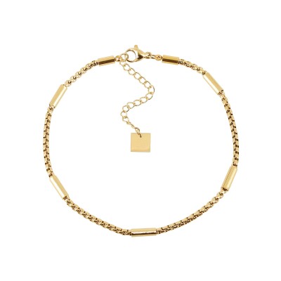 Chaîne de cheville Zag Florette en acier doré