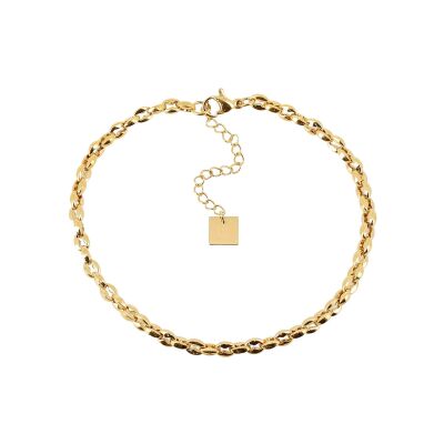 Chaîne de cheville Zag Expresso en acier doré