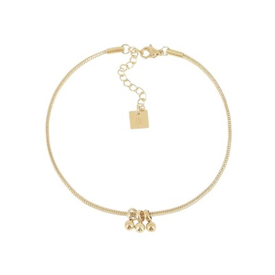 Chaîne de cheville Zag Regolo en acier doré