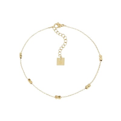 Chaîne de cheville Zag Valda en acier doré
