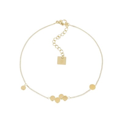 Chaîne de cheville Zag Cosima en acier doré