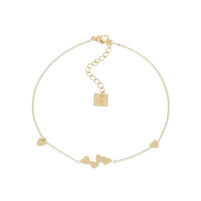 Chaîne de cheville Zag Arisa en acier doré