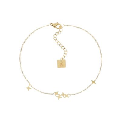 Chaîne de cheville Zag Massimo en acier doré