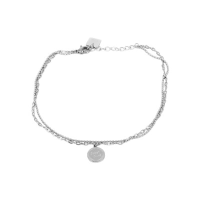 Chaîne de cheville Zag Good Luck en acier