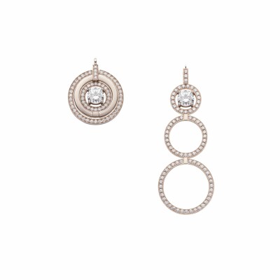 Boucles d'oreilles Heavenly Saturn en or rose et diamants, PM