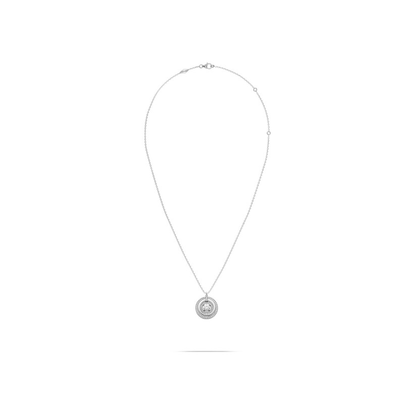Heavenly Saturn convertible necklace, small size, white gold and diamonds
