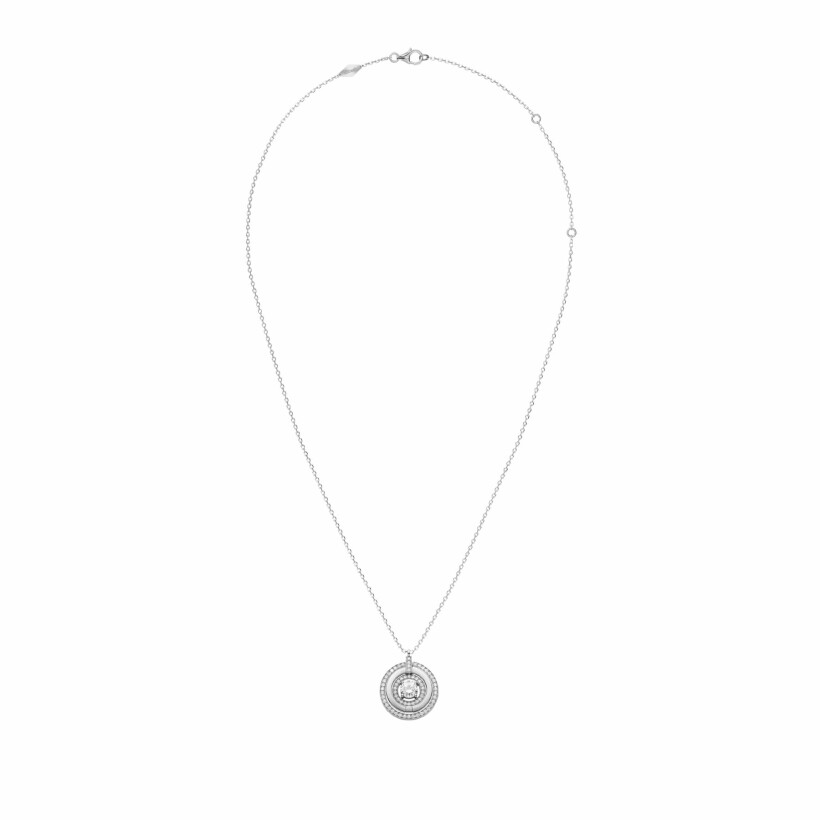 Heavenly Saturn necklace, white gold and diamonds, small size