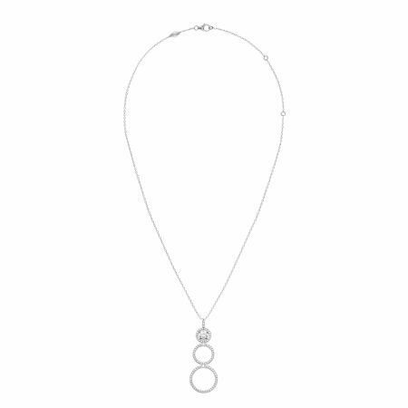 Heavenly Saturn necklace, white gold and diamonds, small size