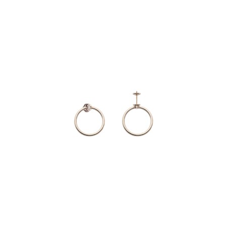 Heavenly Saturn reversible earring, pink gold and diamonds 