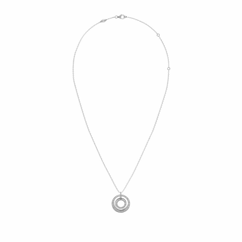 Heavenly Saturn necklace, white gold and diamonds, small size